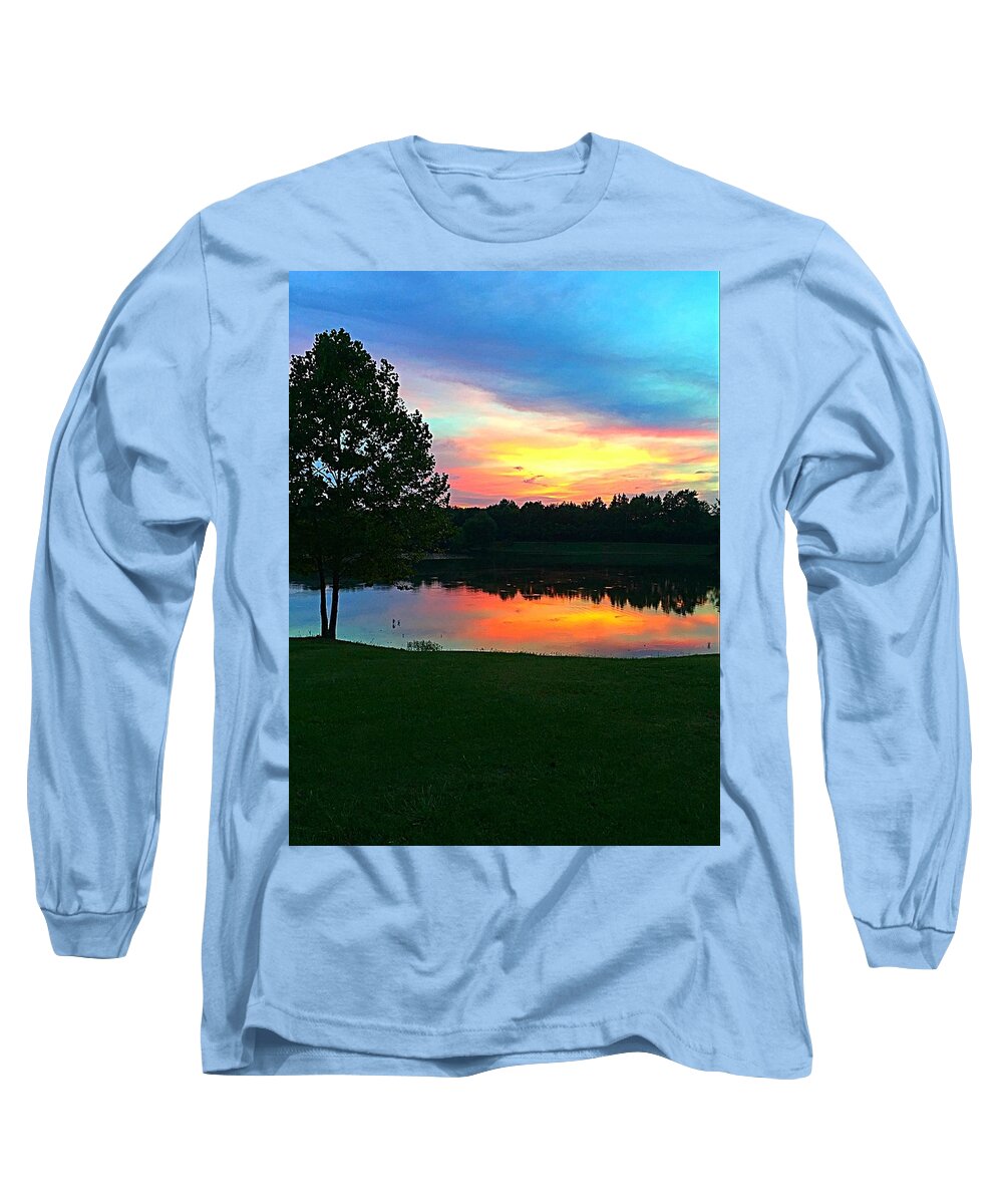 Colorful Sunset Long Sleeve T-Shirt featuring the photograph Sunset by Colette Lee