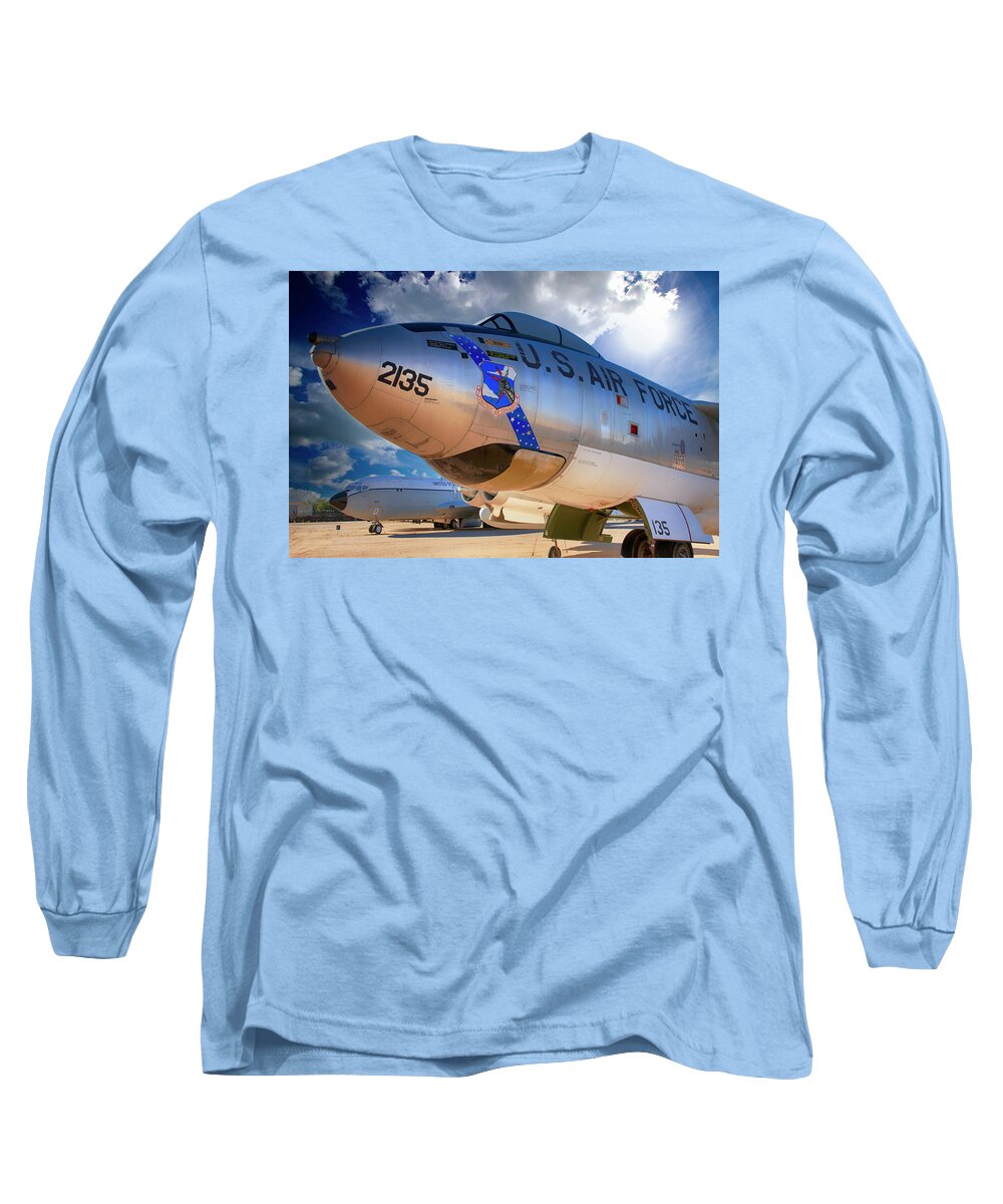 1947 Long Sleeve T-Shirt featuring the photograph Boeing B47 SAC Bomber #2 by Chris Smith