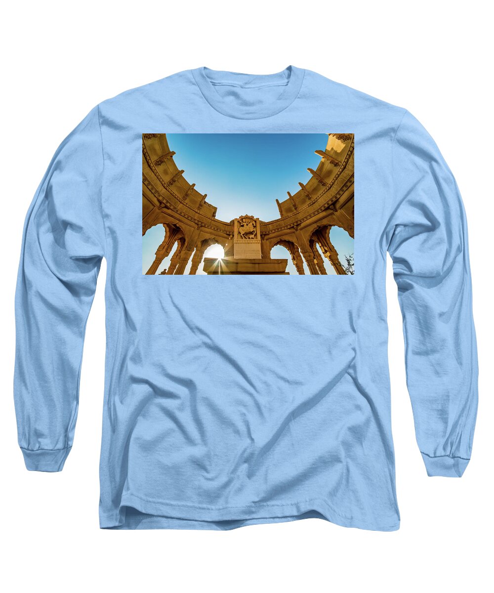 Architecture Long Sleeve T-Shirt featuring the photograph Royal cenotaphs, Jaisalmer Chhatris, at Bada Bagh #4 by Lie Yim
