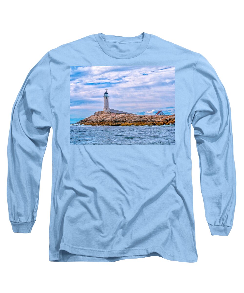 White Island Lighthouse Long Sleeve T-Shirt featuring the photograph White Island Lighthouse #9 by Deb Bryce