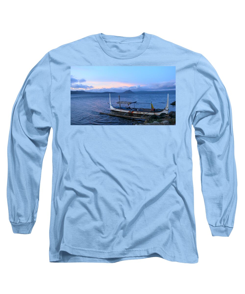 Banca Boat Long Sleeve T-Shirt featuring the photograph Boat from the Philippines by Robert Bociaga