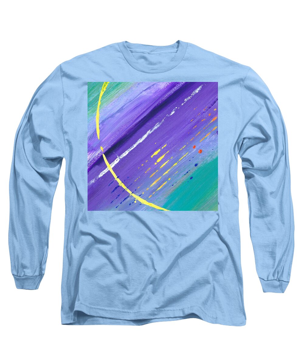 Abstracts Long Sleeve T-Shirt featuring the painting Listening by Bill Tomsa