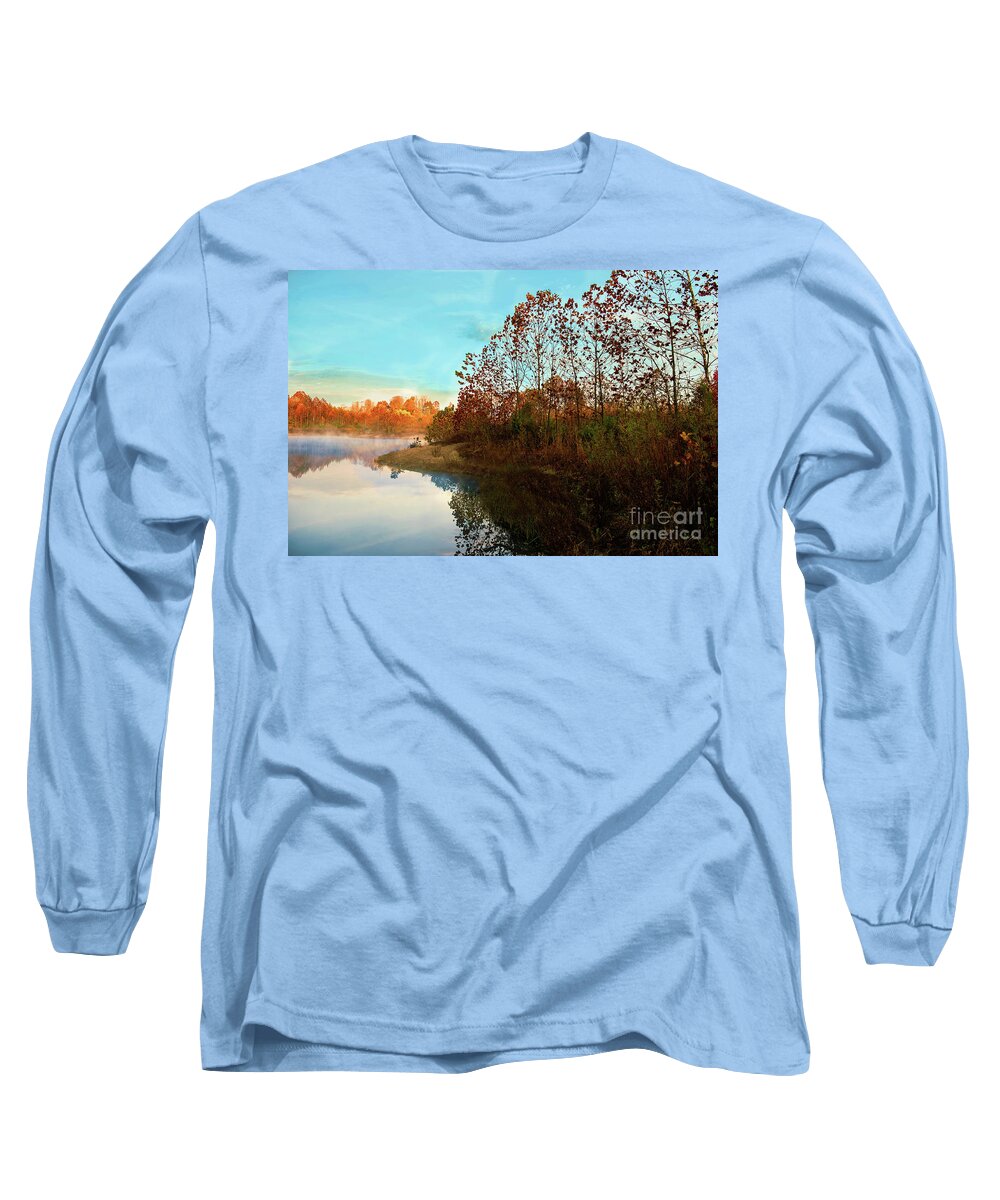 Fall Long Sleeve T-Shirt featuring the photograph Campbell Lake in the Fall by Ed Taylor
