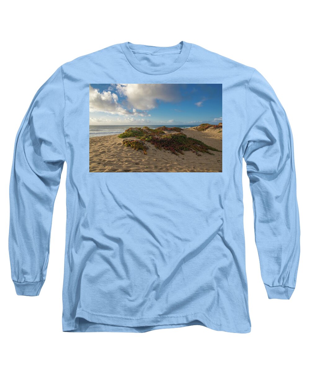 Sand Dunes Long Sleeve T-Shirt featuring the photograph Central Coast Sand Dunes by Matthew DeGrushe
