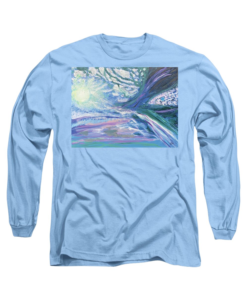 Acrylic On Canvas Long Sleeve T-Shirt featuring the painting Day by David Feder