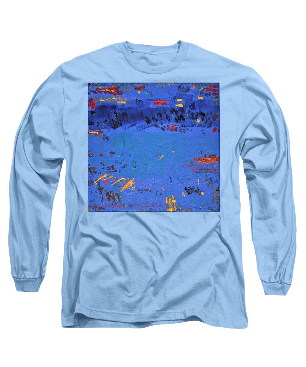 Blue Long Sleeve T-Shirt featuring the painting Dry Heat by Pam O'Mara