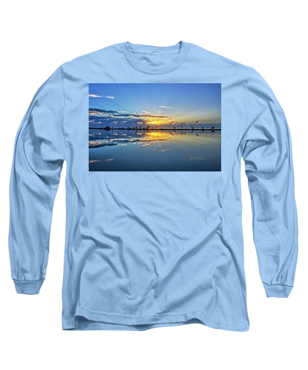 Sunrise Long Sleeve T-Shirt featuring the photograph Little Bay Sun Rays by Ty Husak