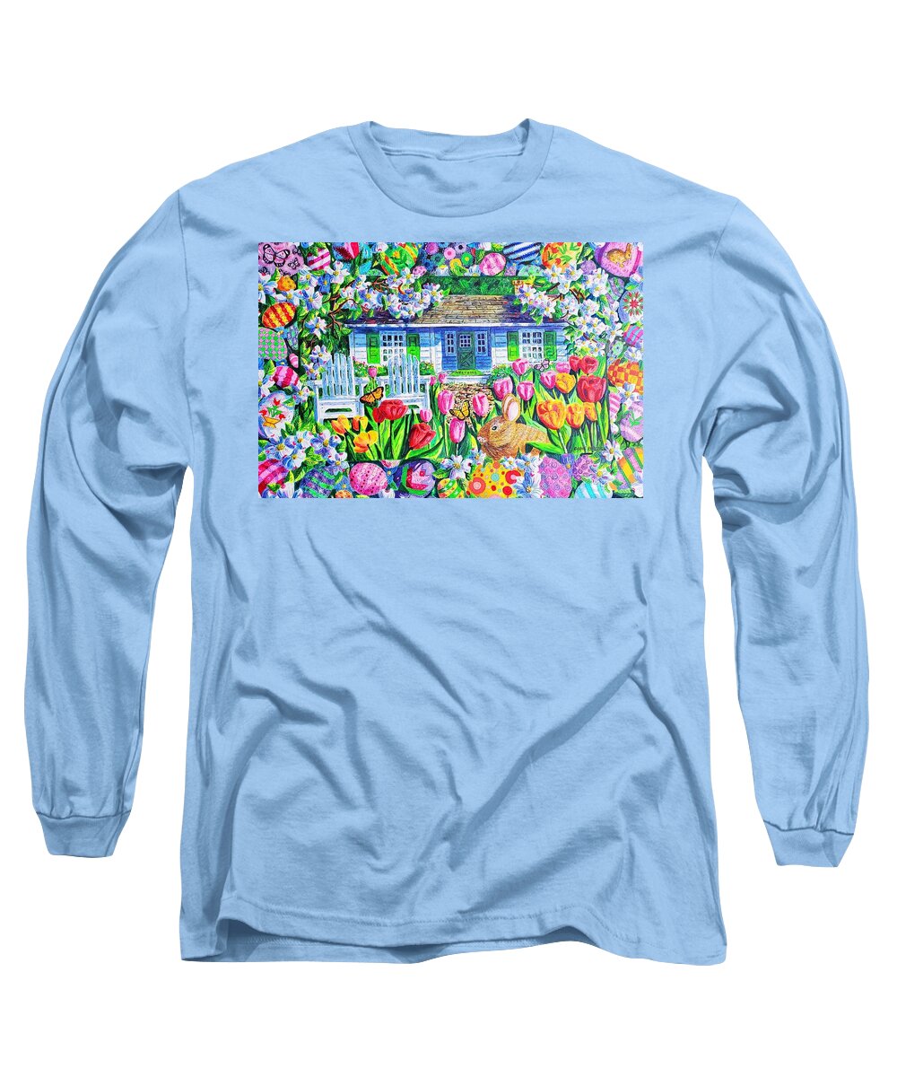 Easter Long Sleeve T-Shirt featuring the painting Easter Garden by Diane Phalen