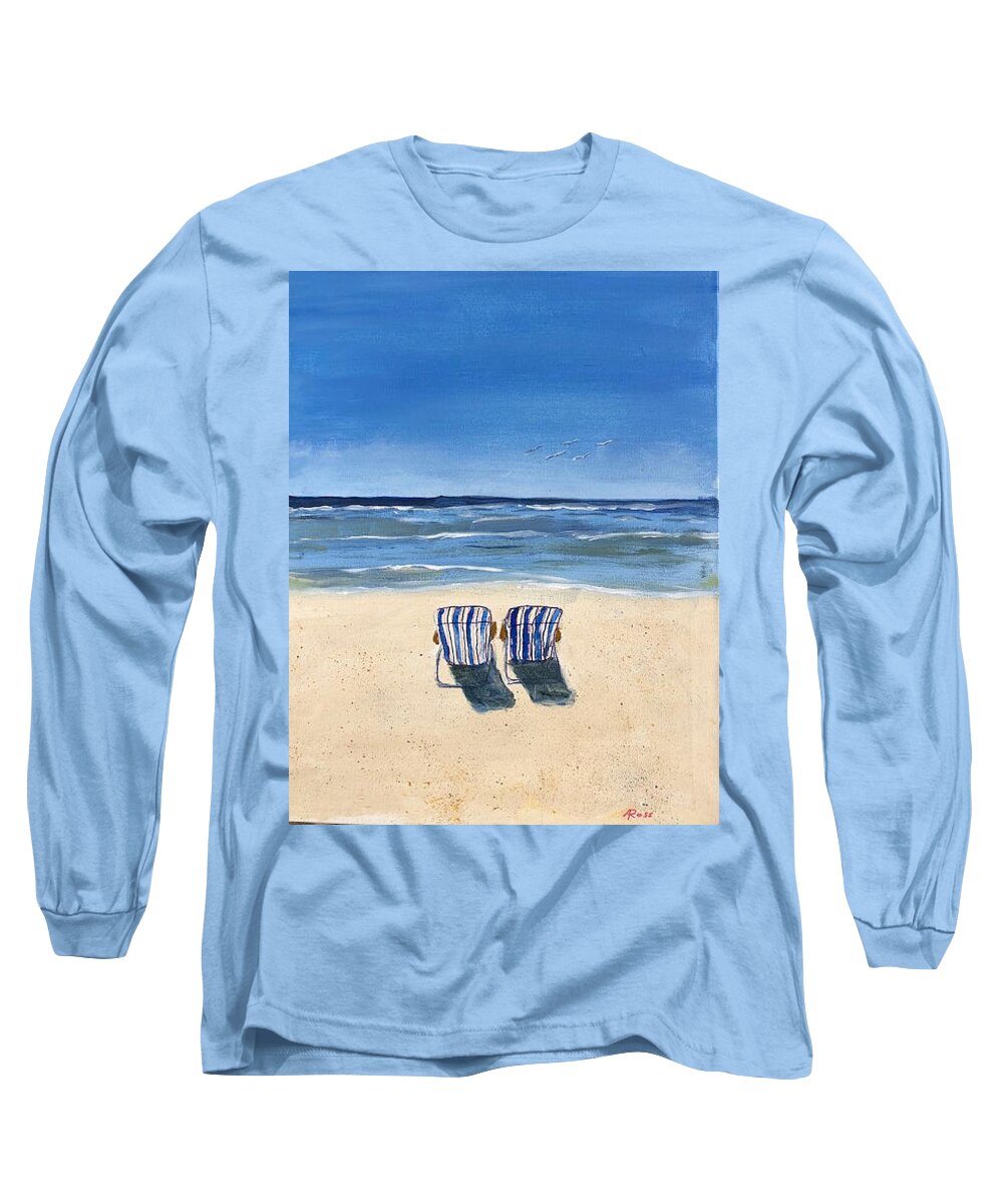 Seascape Long Sleeve T-Shirt featuring the painting Endless Summer by Anthony Ross