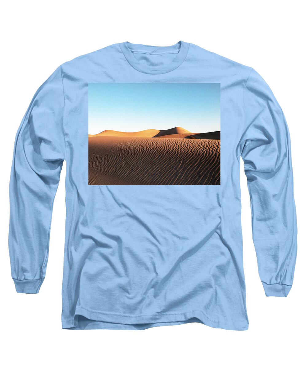 Death Valley National Park Long Sleeve T-Shirt featuring the photograph From Dune to Dune by Joe Schofield