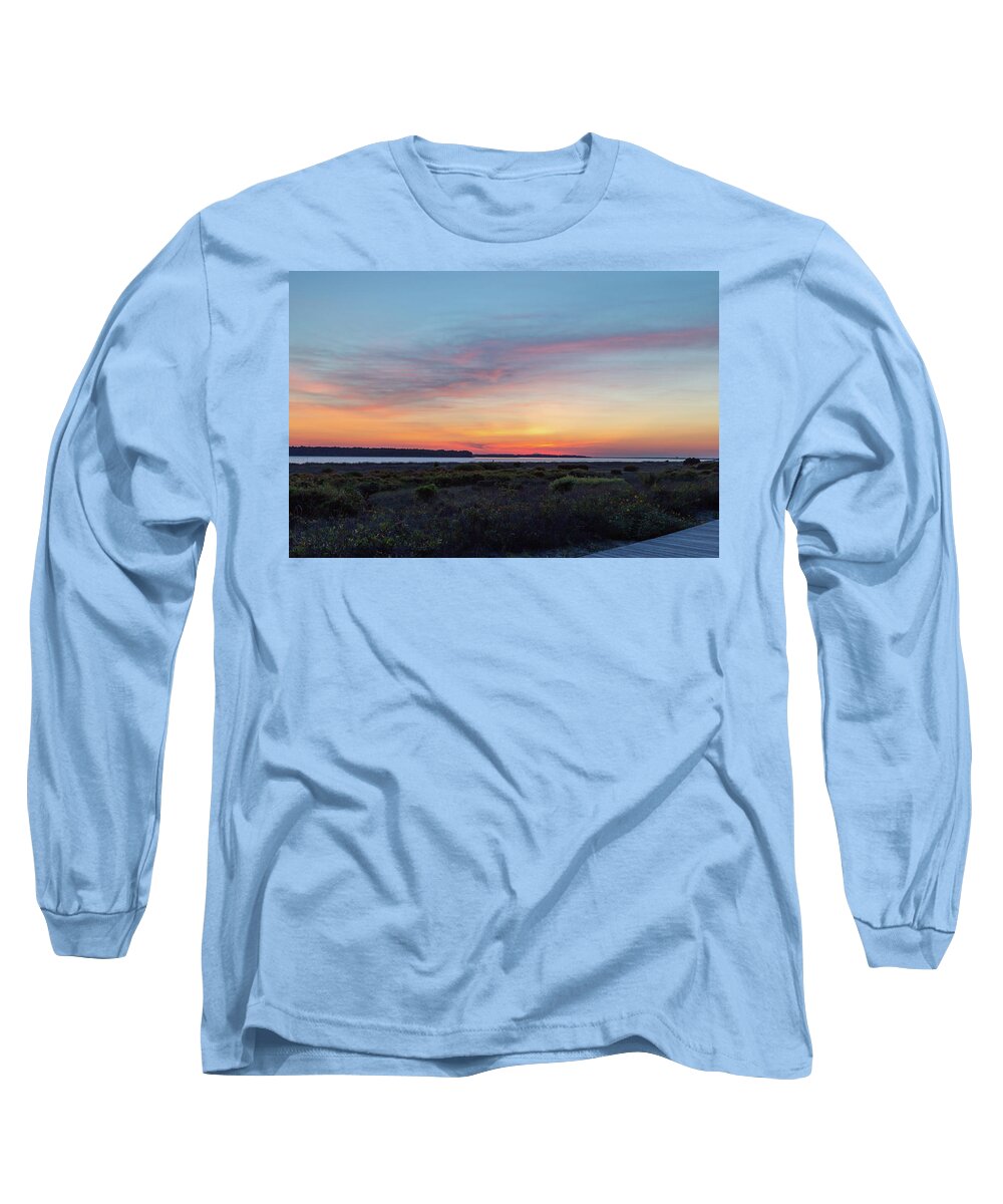 Sunset Long Sleeve T-Shirt featuring the photograph Golden Hour by Cindy Robinson