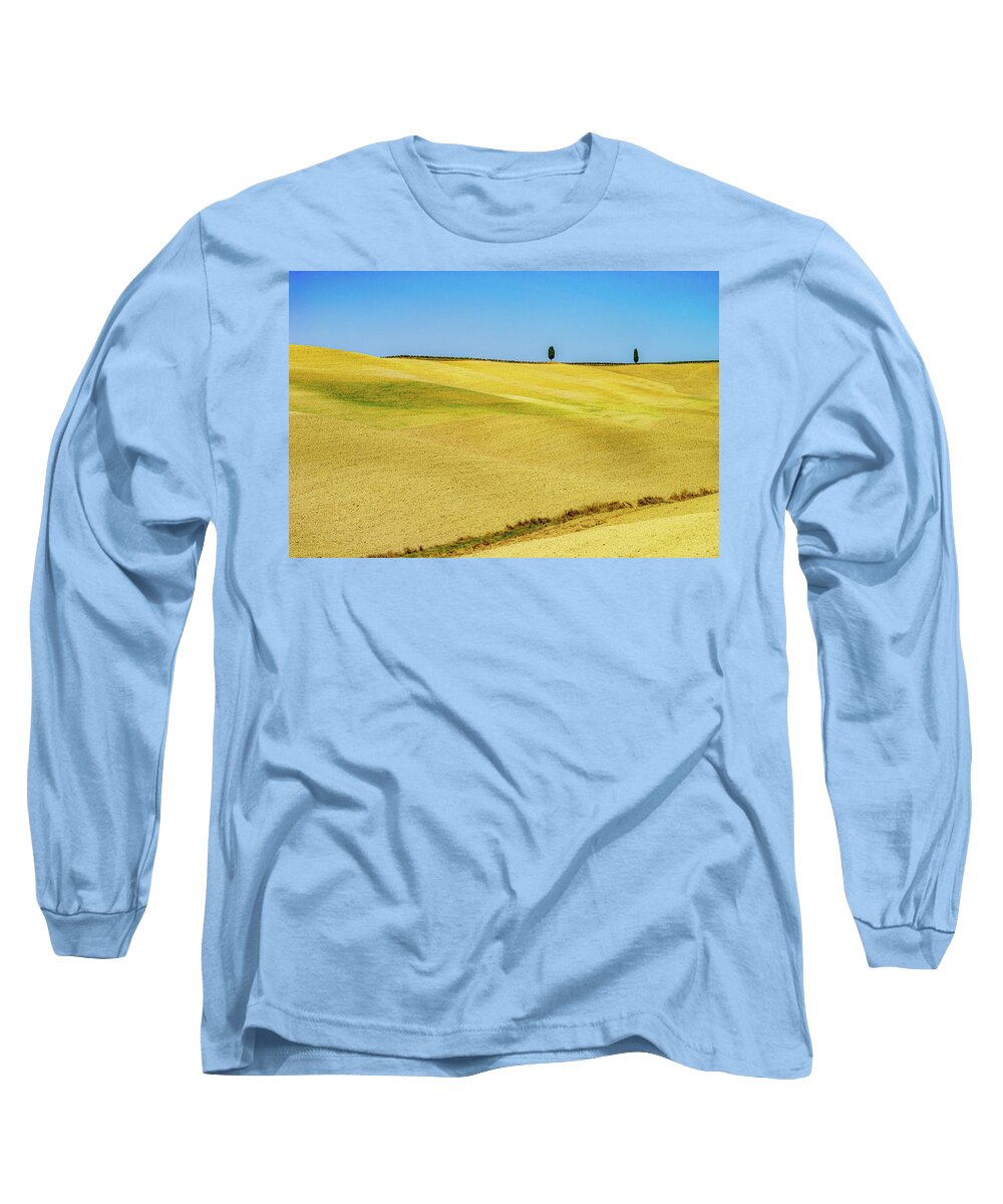 Tuscany Long Sleeve T-Shirt featuring the photograph Golden Tuscany by Marian Tagliarino