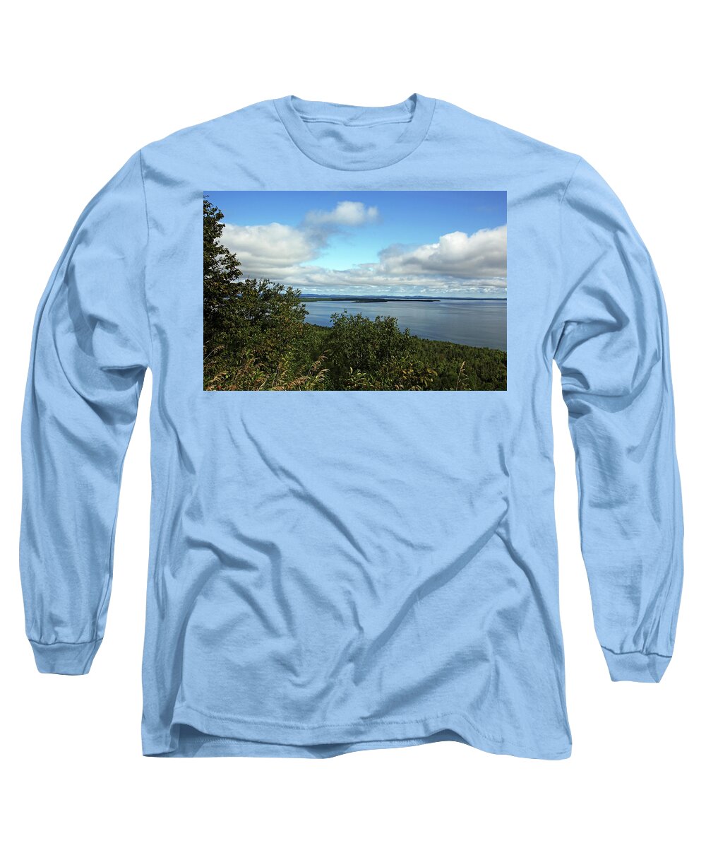 Manitoulin Island Long Sleeve T-Shirt featuring the photograph Into The Blue by Debbie Oppermann