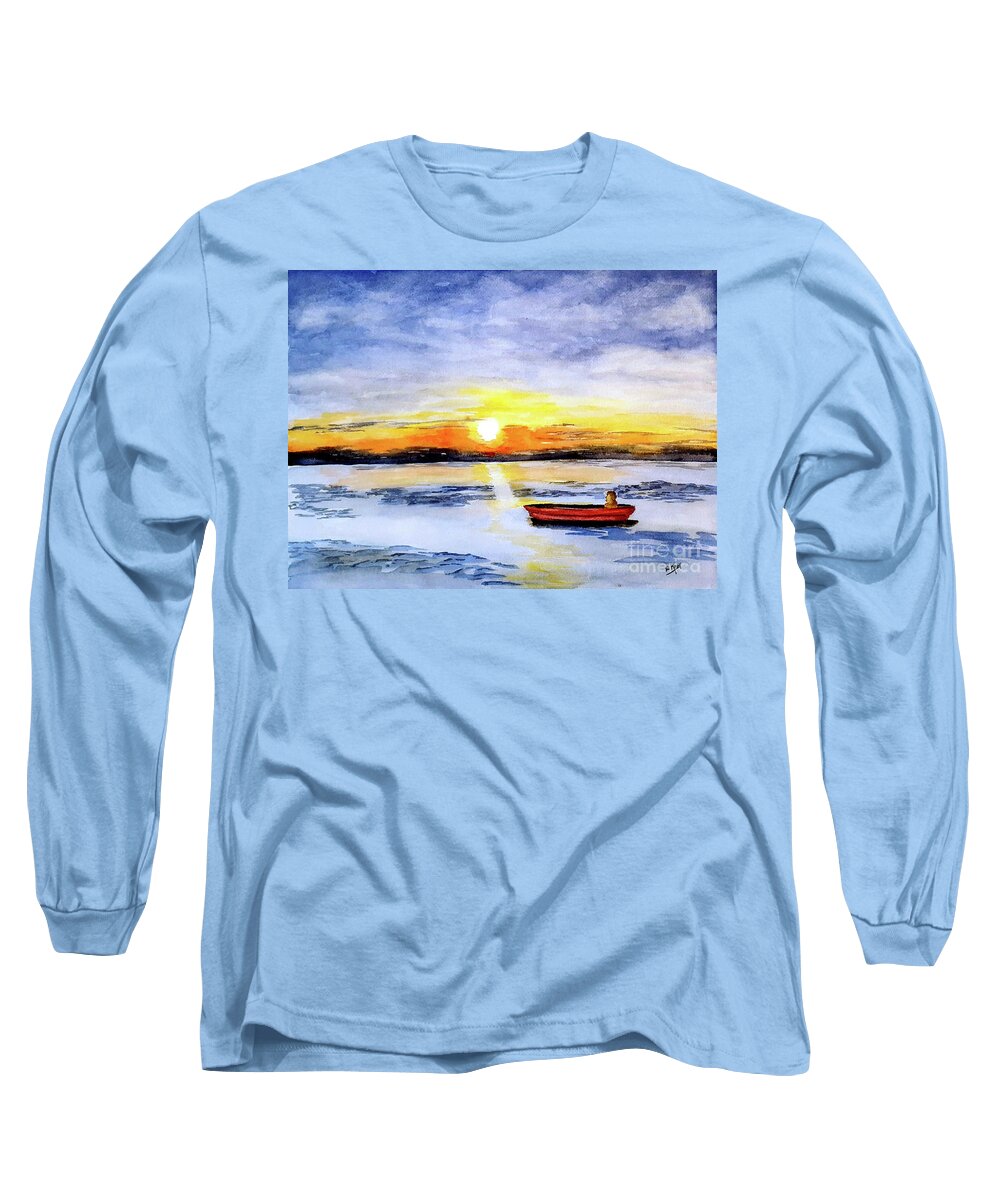 Eileen Kelly Long Sleeve T-Shirt featuring the painting Keep It Simple by Eileen Kelly