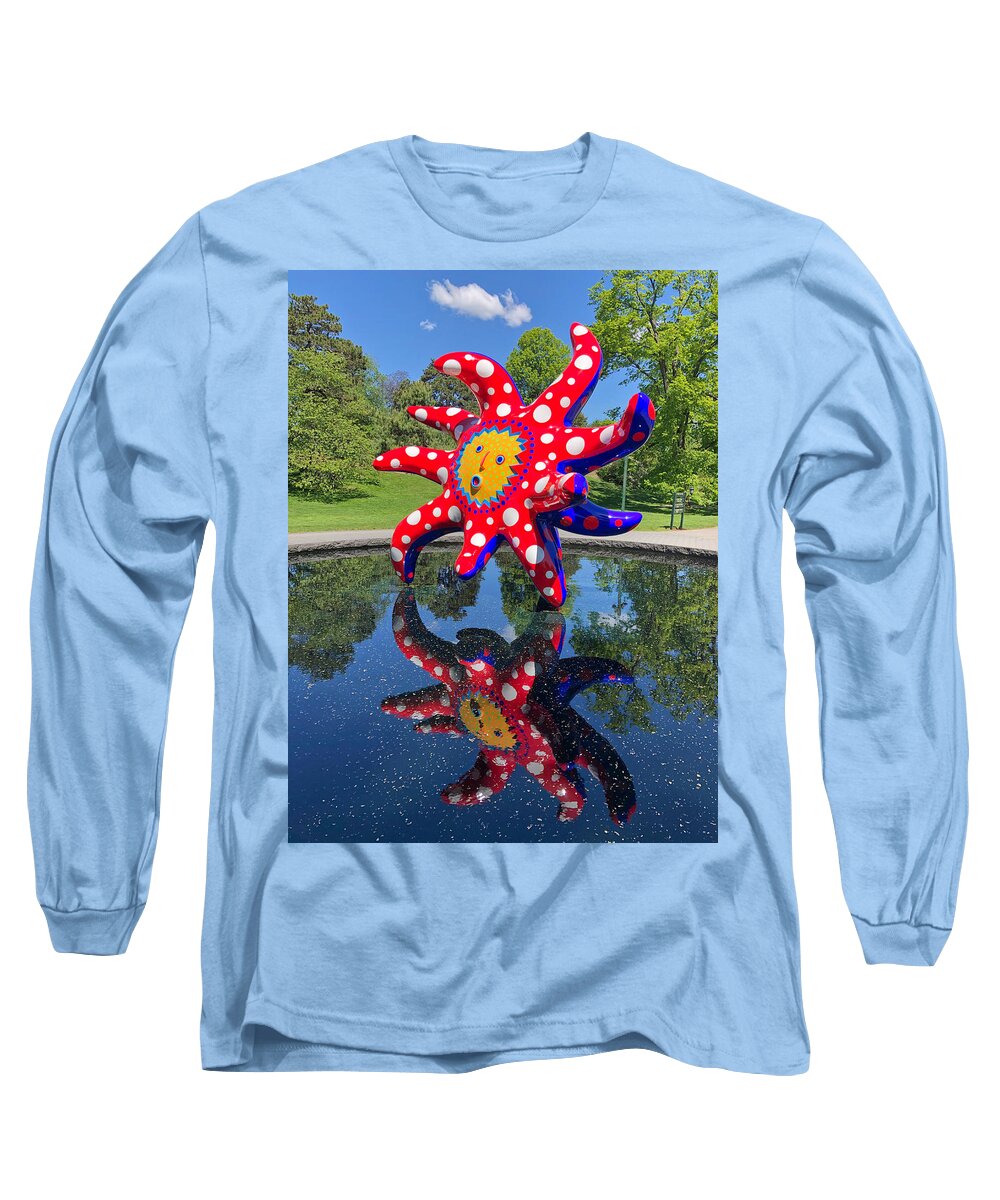 Kusama Long Sleeve T-Shirt featuring the photograph Kusama I Want to Fly to the Universe by Russel Considine
