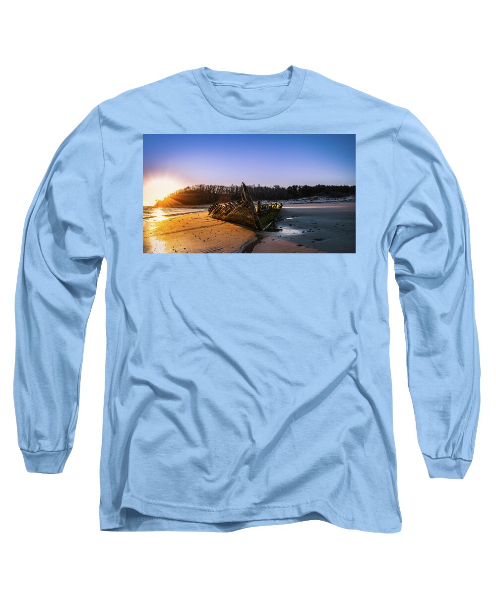 Ada K. Damon Long Sleeve T-Shirt featuring the photograph Last Morning Glow by Michael Hubley