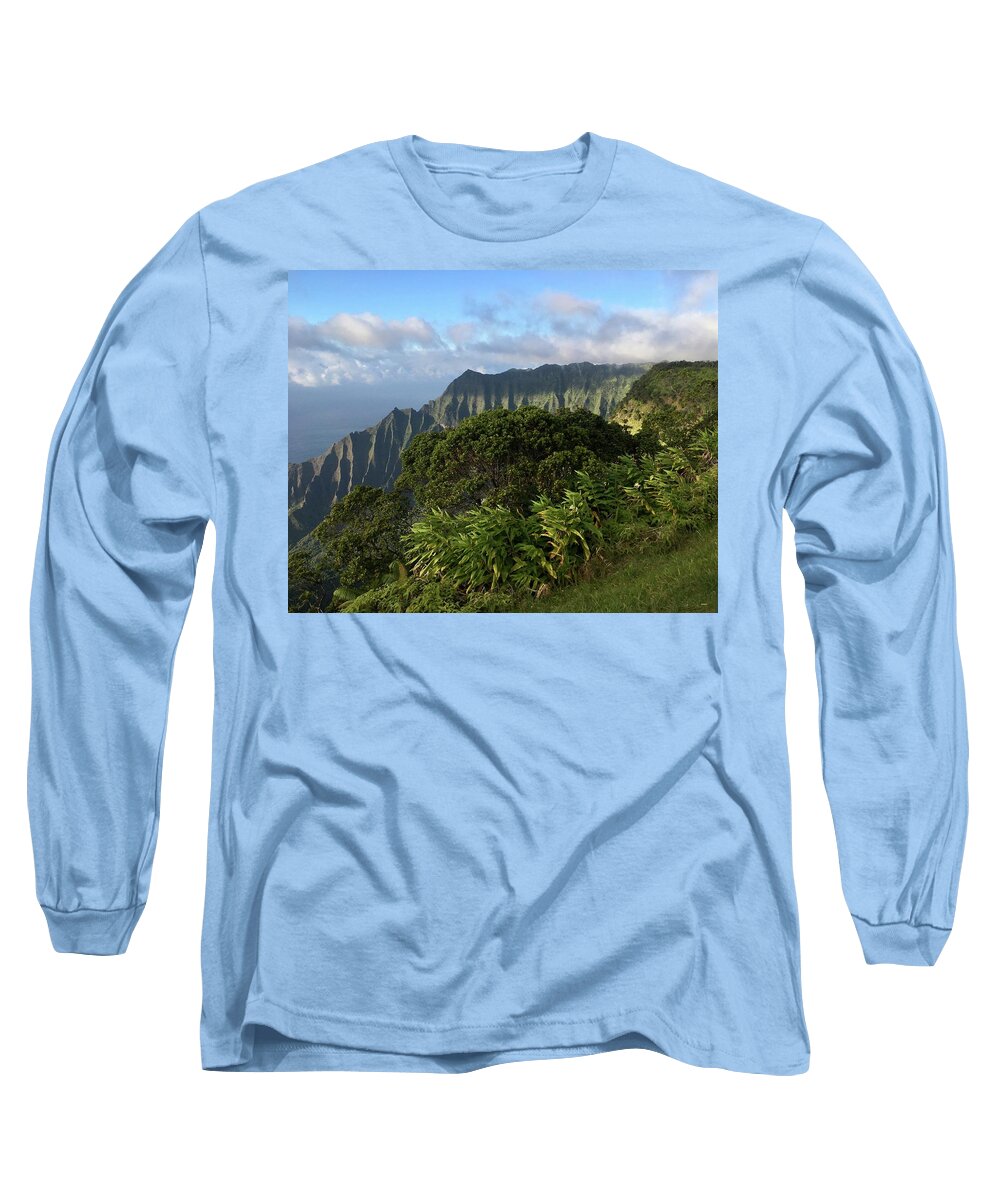 Ha'ena State Park Long Sleeve T-Shirt featuring the photograph Majestic Ha'ena by Jennifer Kane Webb