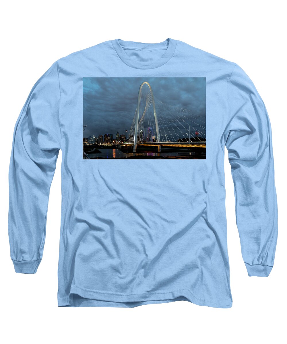 Margaret Hunt Hill Bridge Long Sleeve T-Shirt featuring the photograph Margaret Hunt Hill Bridge by Steve Templeton