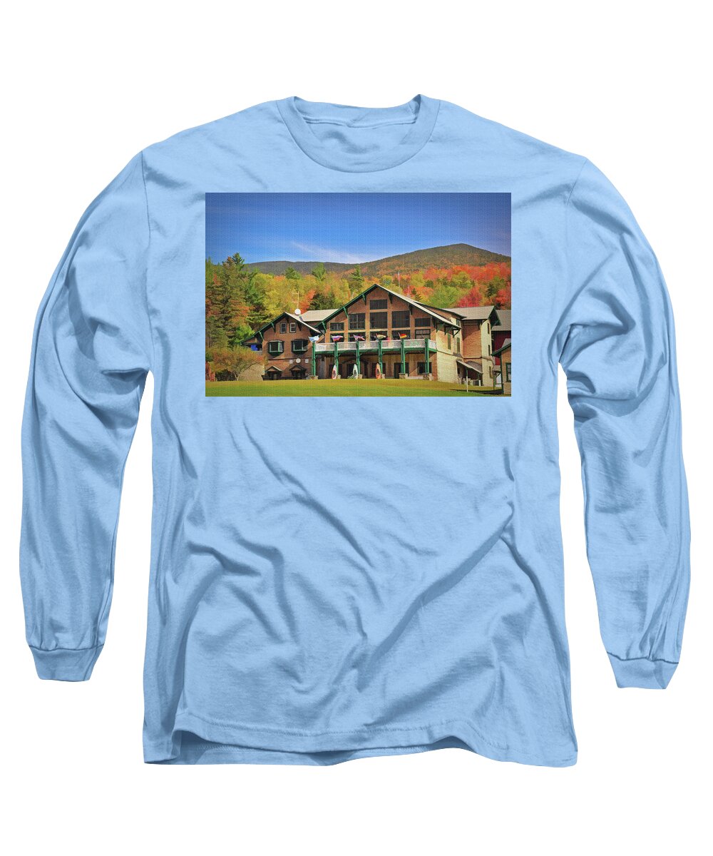 Mt Washington Long Sleeve T-Shirt featuring the photograph Mt Washington Auto Road Visitors Center by Nancy De Flon