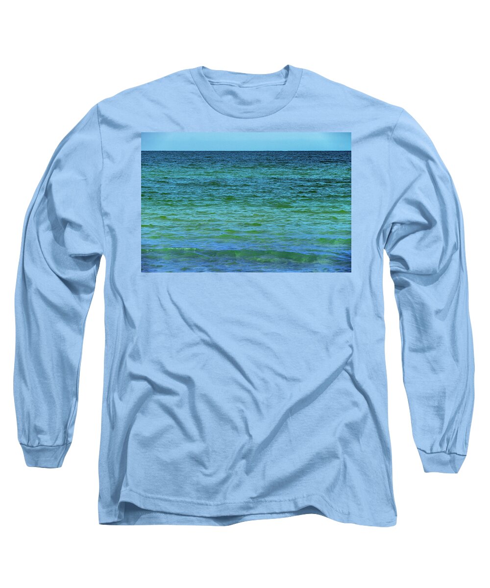 Florida Long Sleeve T-Shirt featuring the photograph Open Sea in Daylight by Marian Tagliarino