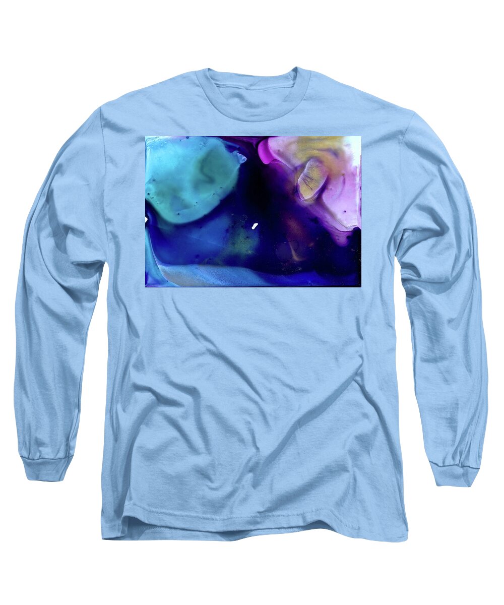 Abstract Art Long Sleeve T-Shirt featuring the painting Pinched by Eric Fischer