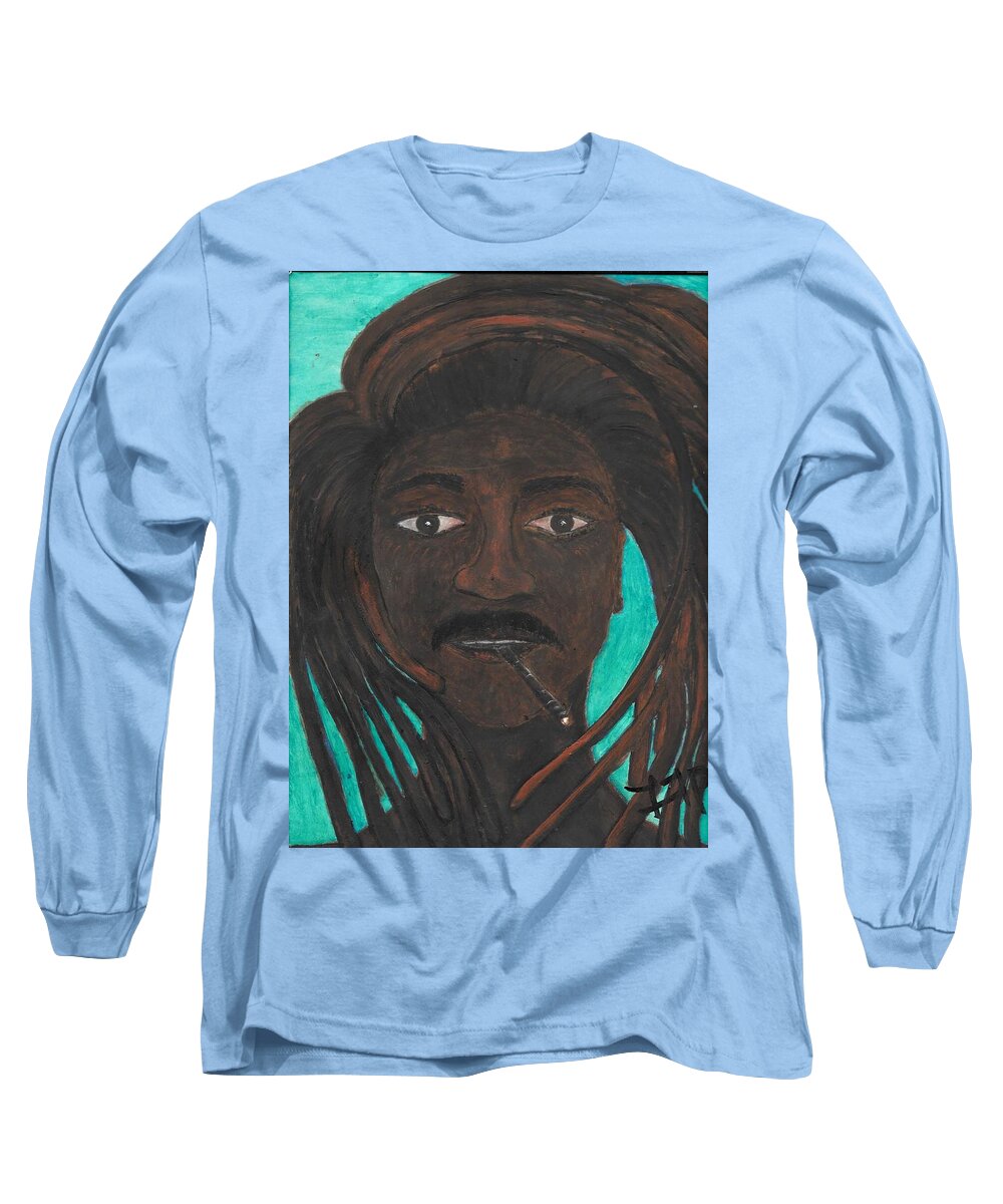 Man Long Sleeve T-Shirt featuring the painting Relish by Esoteric Gardens KN