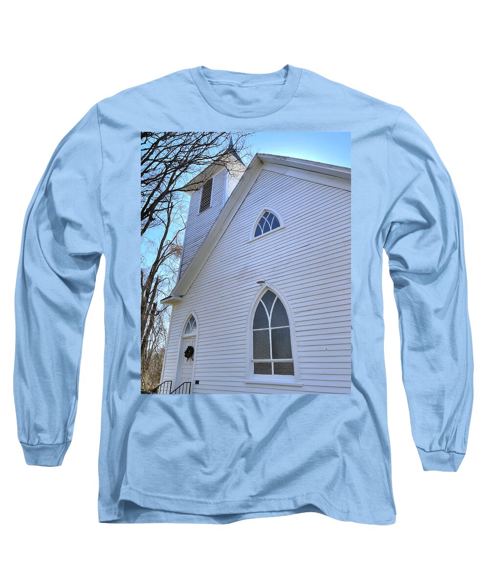 Rockford Long Sleeve T-Shirt featuring the photograph Rockford Methodist by Lee Darnell