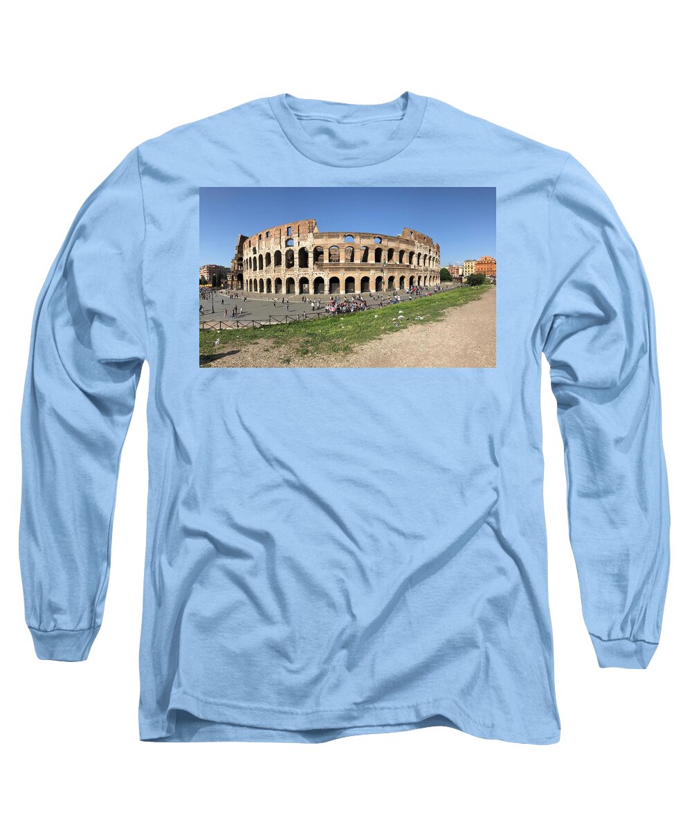 Rome Long Sleeve T-Shirt featuring the photograph Roman Colosseum 3  by Jim Albritton