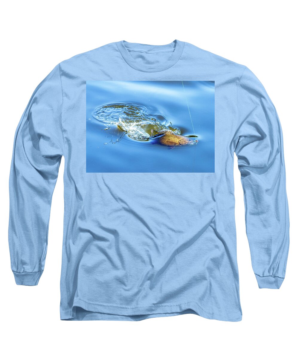 Fish Long Sleeve T-Shirt featuring the photograph Sport Fishing Smallmouth Bass by Amelia Pearn