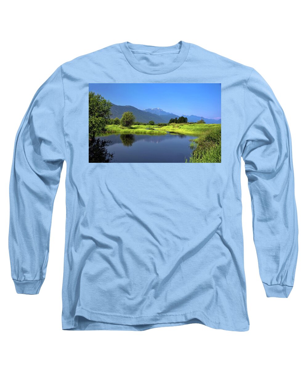 Alex Lyubar Long Sleeve T-Shirt featuring the photograph Spring in Pitt Lake Valley by Alex Lyubar
