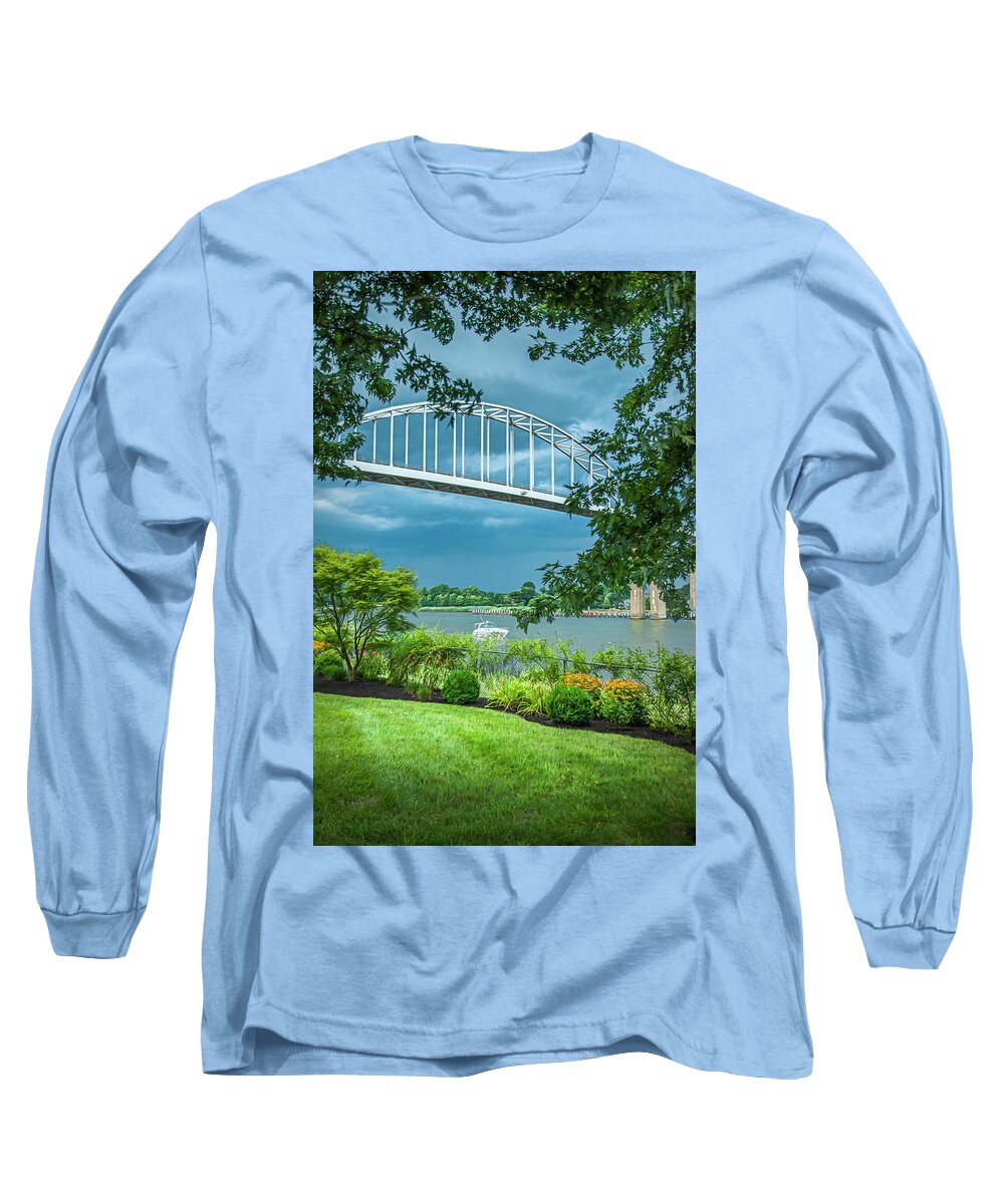 Storm Long Sleeve T-Shirt featuring the photograph Storm on the Canal by Ginger Stein