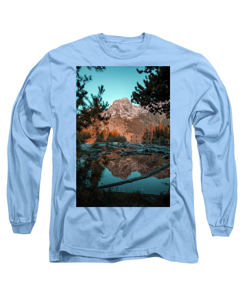Mountain Long Sleeve T-Shirt featuring the photograph Sunrise Hike in the Tetons by Go and Flow Photos
