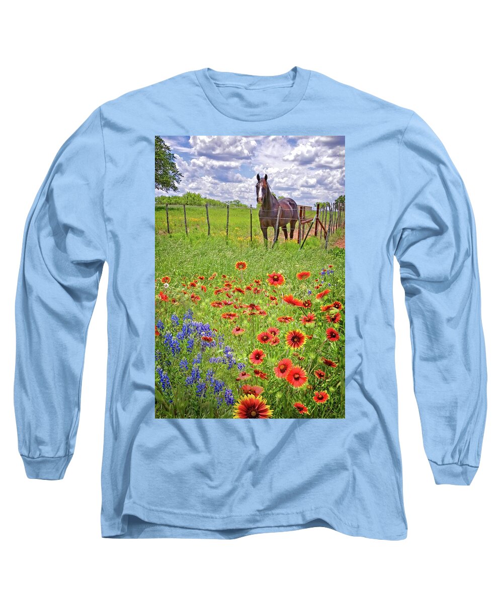 Texas Hill Country Long Sleeve T-Shirt featuring the photograph Sweet Times in the Hill Country by Lynn Bauer