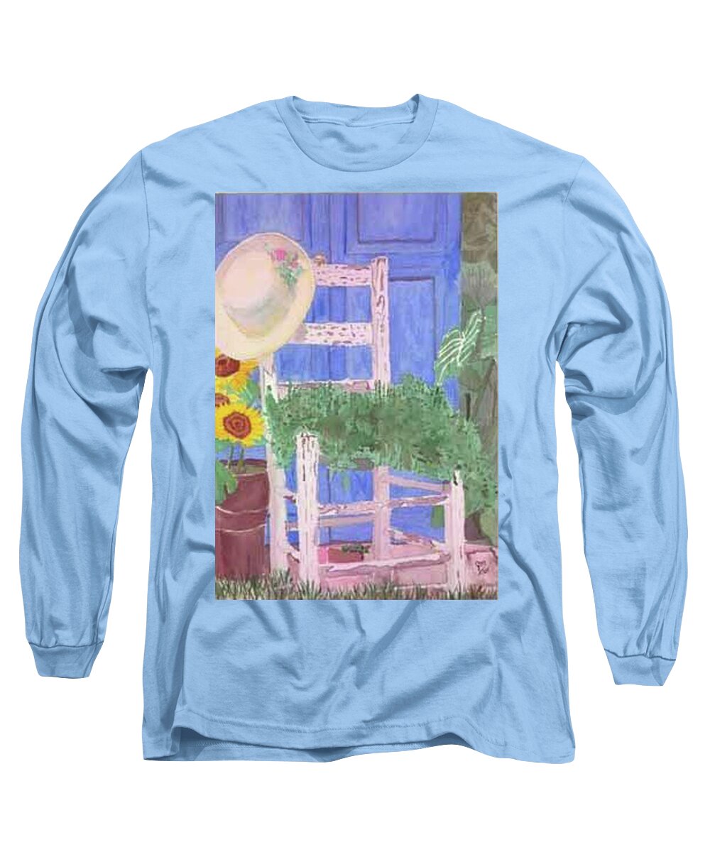  Long Sleeve T-Shirt featuring the painting The Chair by John Macarthur
