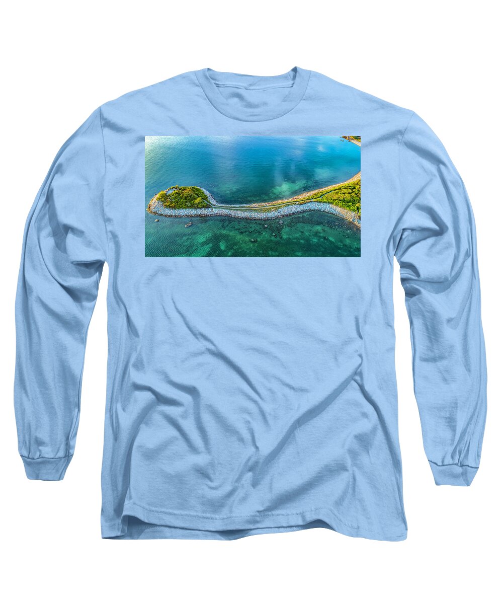 Quissett Harbor Long Sleeve T-Shirt featuring the photograph The Kob by Veterans Aerial Media LLC