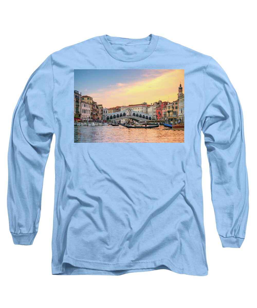 Venice Long Sleeve T-Shirt featuring the photograph Venice 07 by Aloke Design