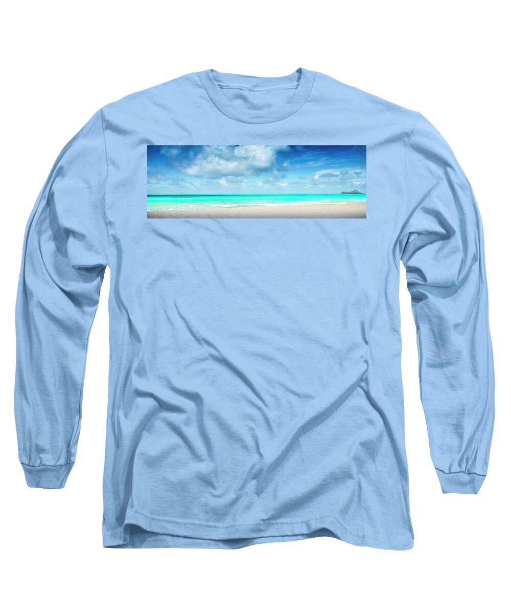 Waimanalo Beach Hawaii Long Sleeve T-Shirt featuring the photograph Waimanalo Beach Hawaii by Leonardo Dale