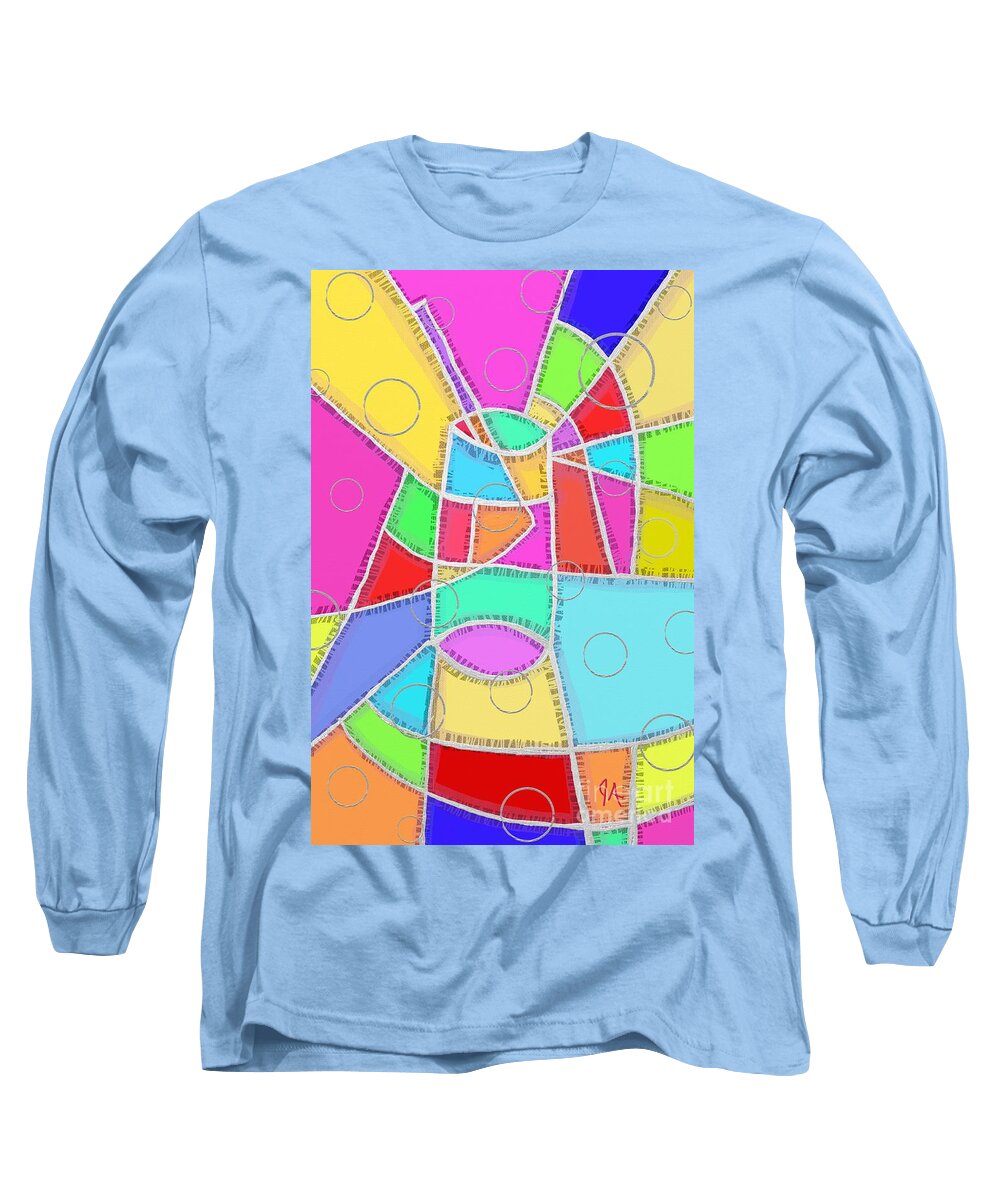 Water Long Sleeve T-Shirt featuring the painting Water Glass of Light and Color by Jeremy Aiyadurai