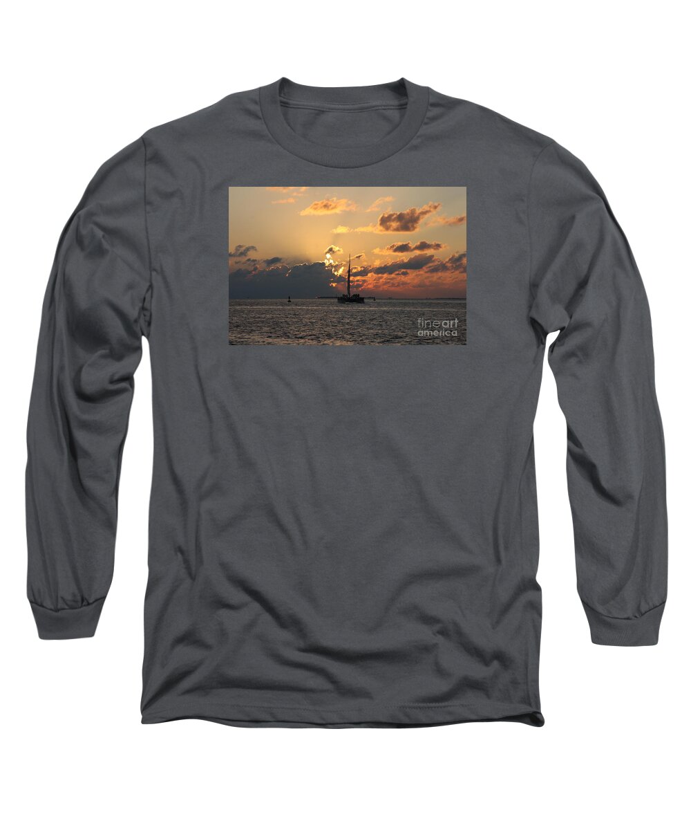 Sunset Long Sleeve T-Shirt featuring the photograph Marelous Key West Sunset by Christiane Schulze Art And Photography