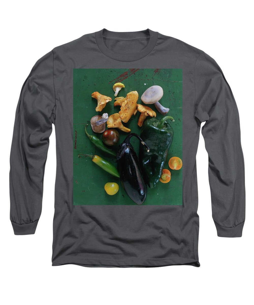 Fruits Long Sleeve T-Shirt featuring the photograph A Pile Of Vegetables #1 by Romulo Yanes