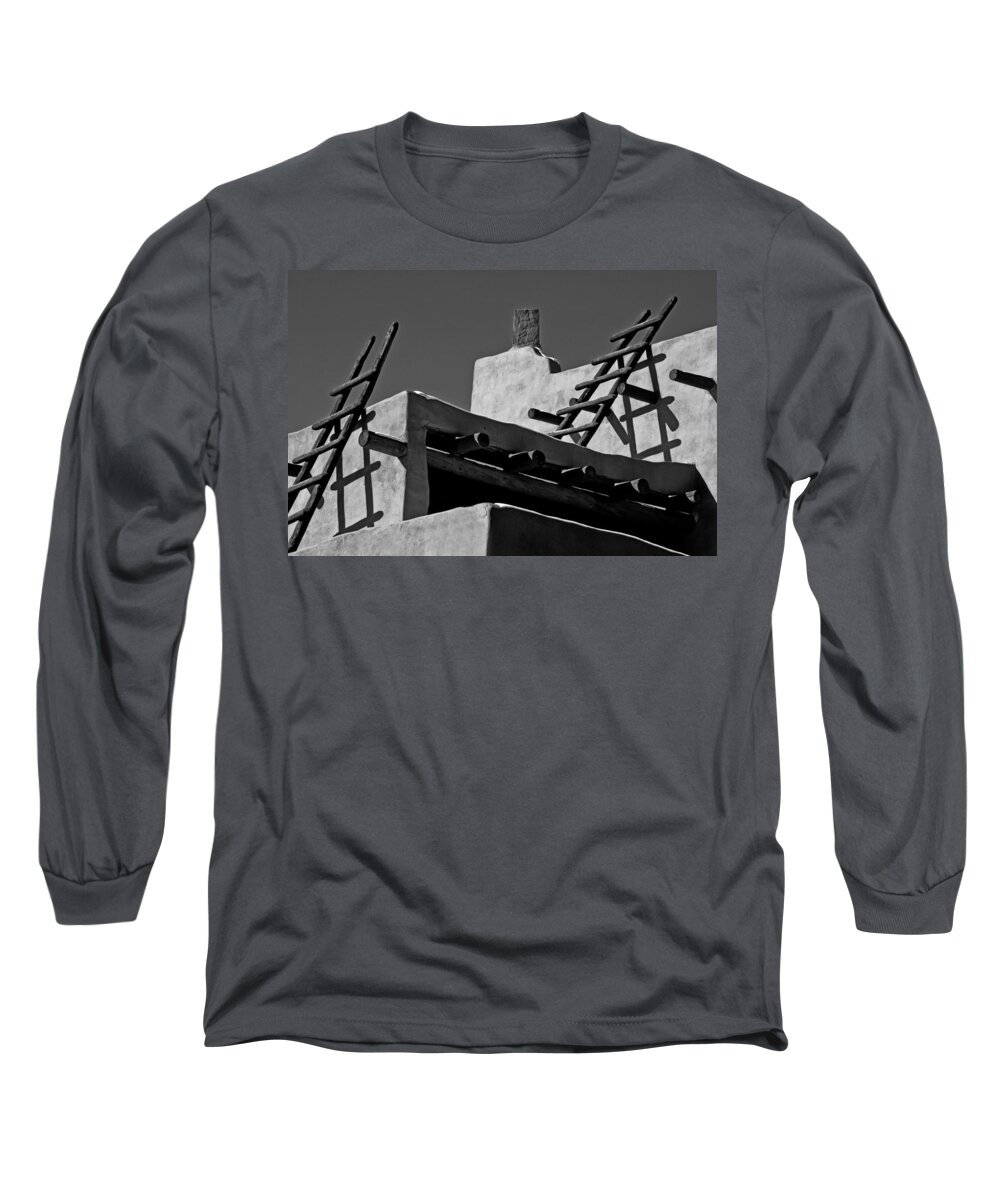Adobe Long Sleeve T-Shirt featuring the photograph Adobe Trading Post #1 by Ron White