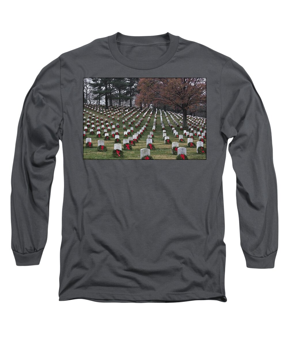Arlington Long Sleeve T-Shirt featuring the photograph Arlington Christmas #1 by Erika Fawcett