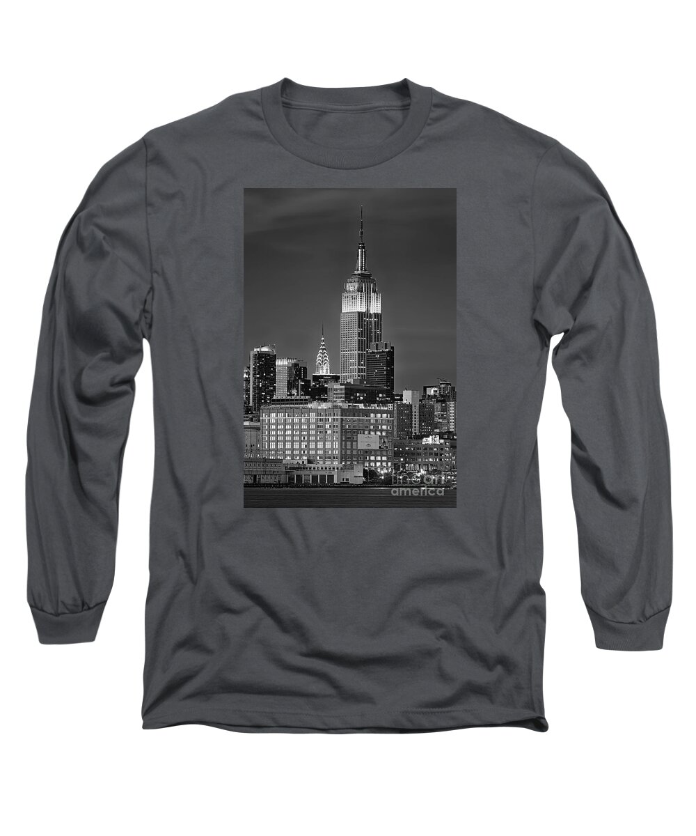 Chrysler Building Long Sleeve T-Shirt featuring the photograph Empire and Chrysler Buildings #1 by Jerry Fornarotto