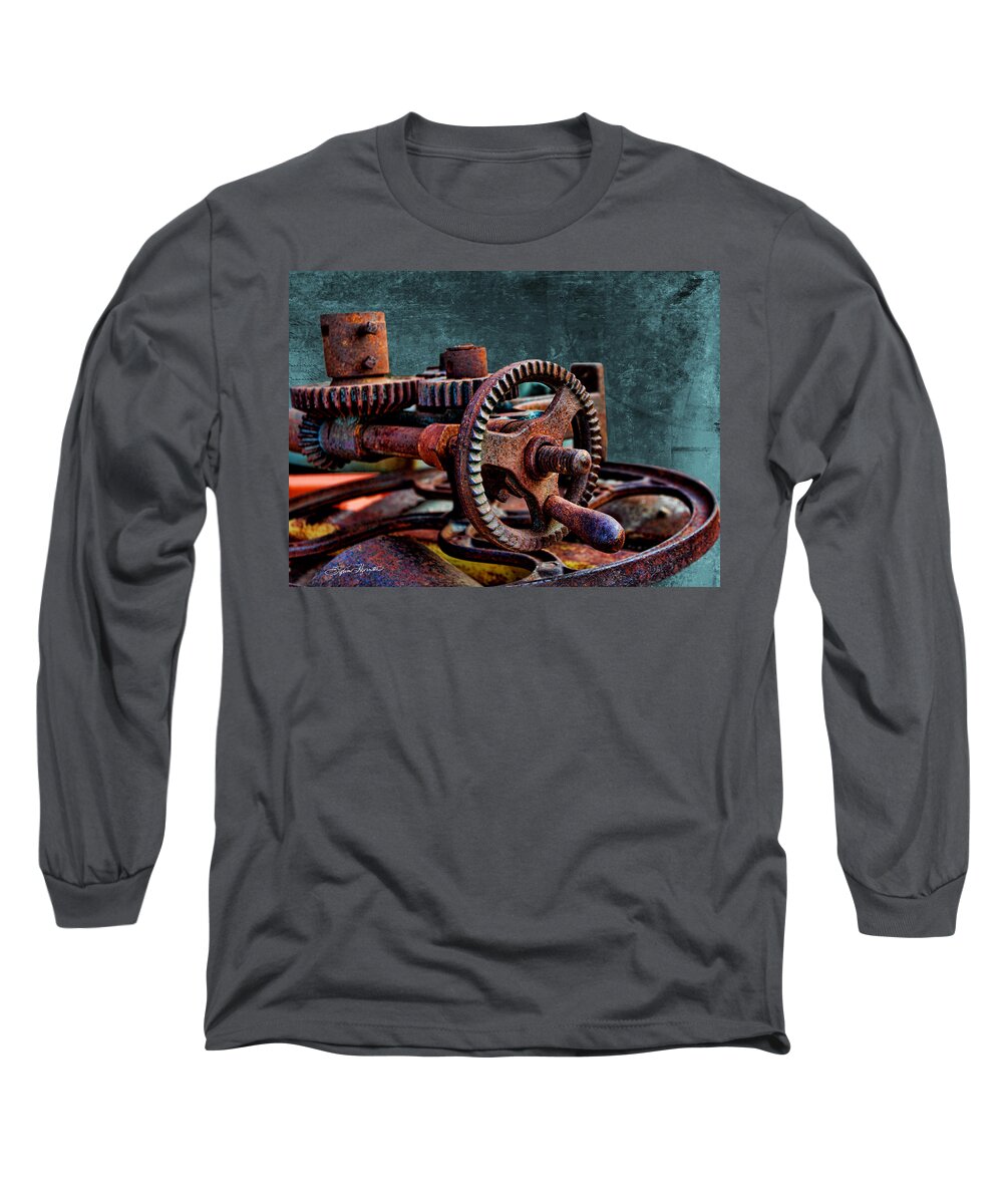 Gears Long Sleeve T-Shirt featuring the photograph Gears by Sylvia Thornton