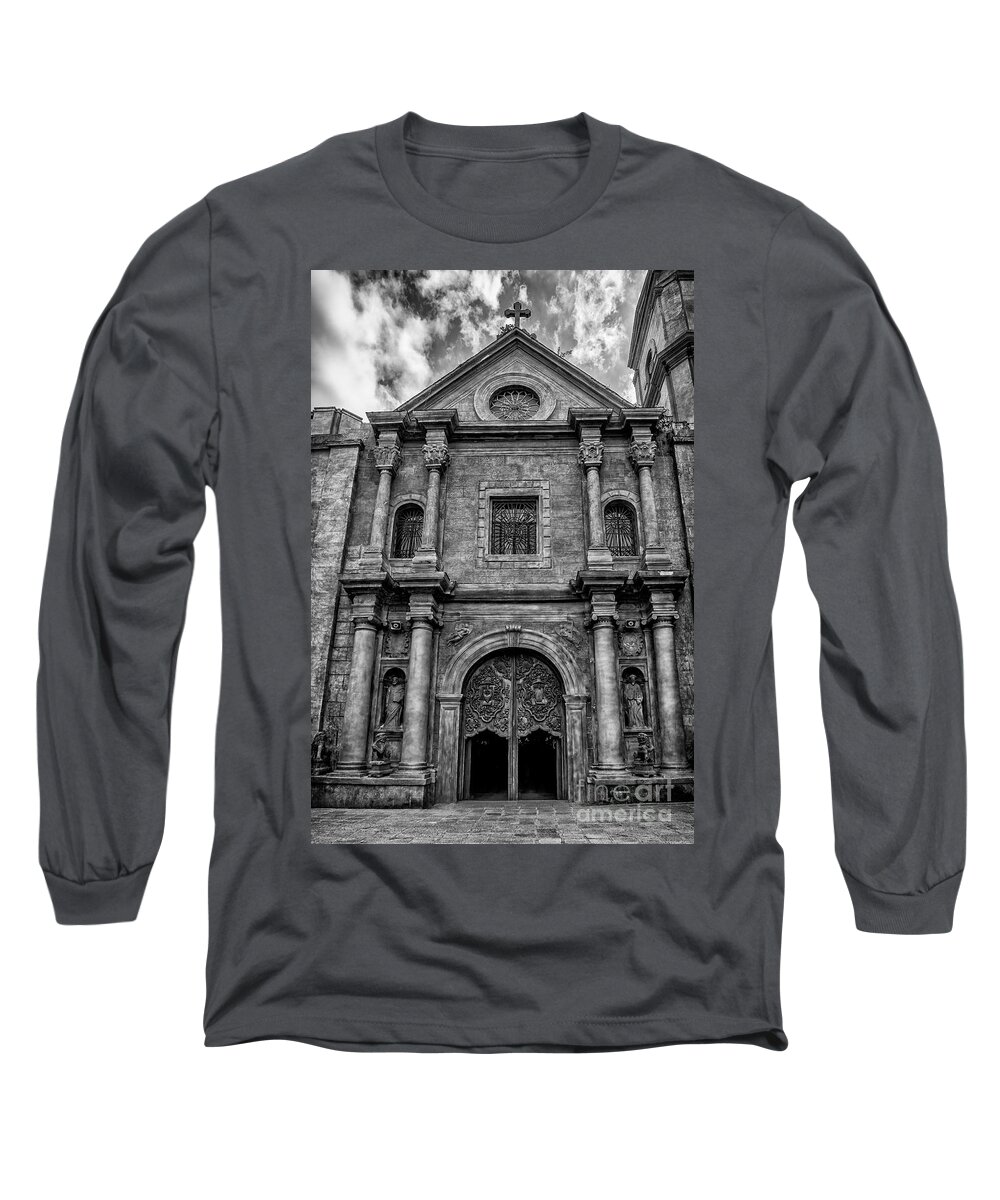 Manila Church Long Sleeve T-Shirt featuring the photograph San Agustin Church #2 by Adrian Evans