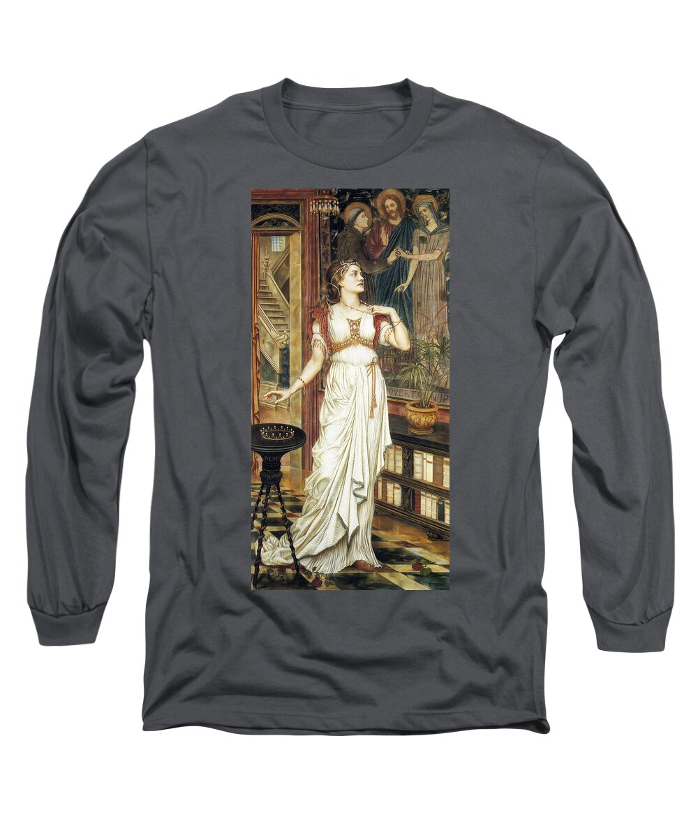 Evelyn De Morgan Long Sleeve T-Shirt featuring the painting The Crown of Glory #1 by Evelyn De Morgan