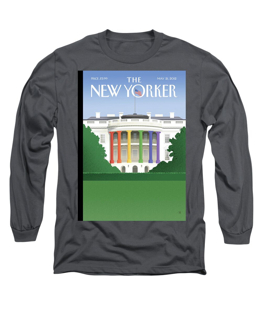 President Long Sleeve T-Shirt featuring the painting Spectrum of Light by Bob Staake