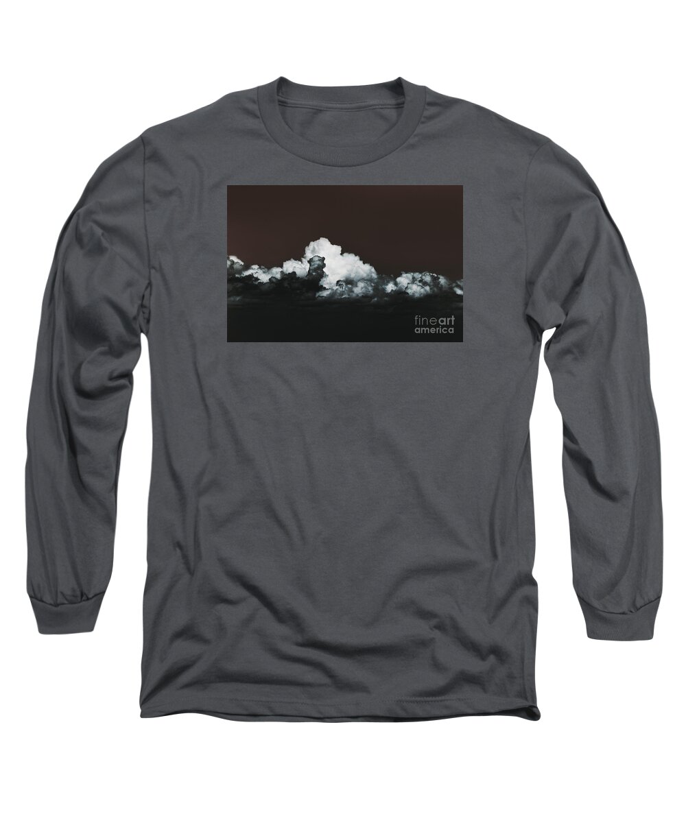 Clouds Long Sleeve T-Shirt featuring the photograph Words Mean More At Night #2 by Dana DiPasquale