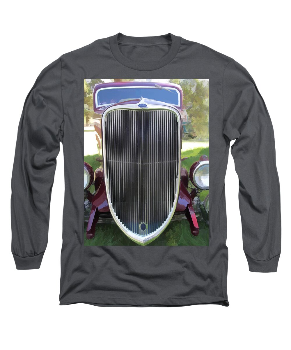 1933 Ford Long Sleeve T-Shirt featuring the photograph 1933 Ford Grille by Ron Roberts