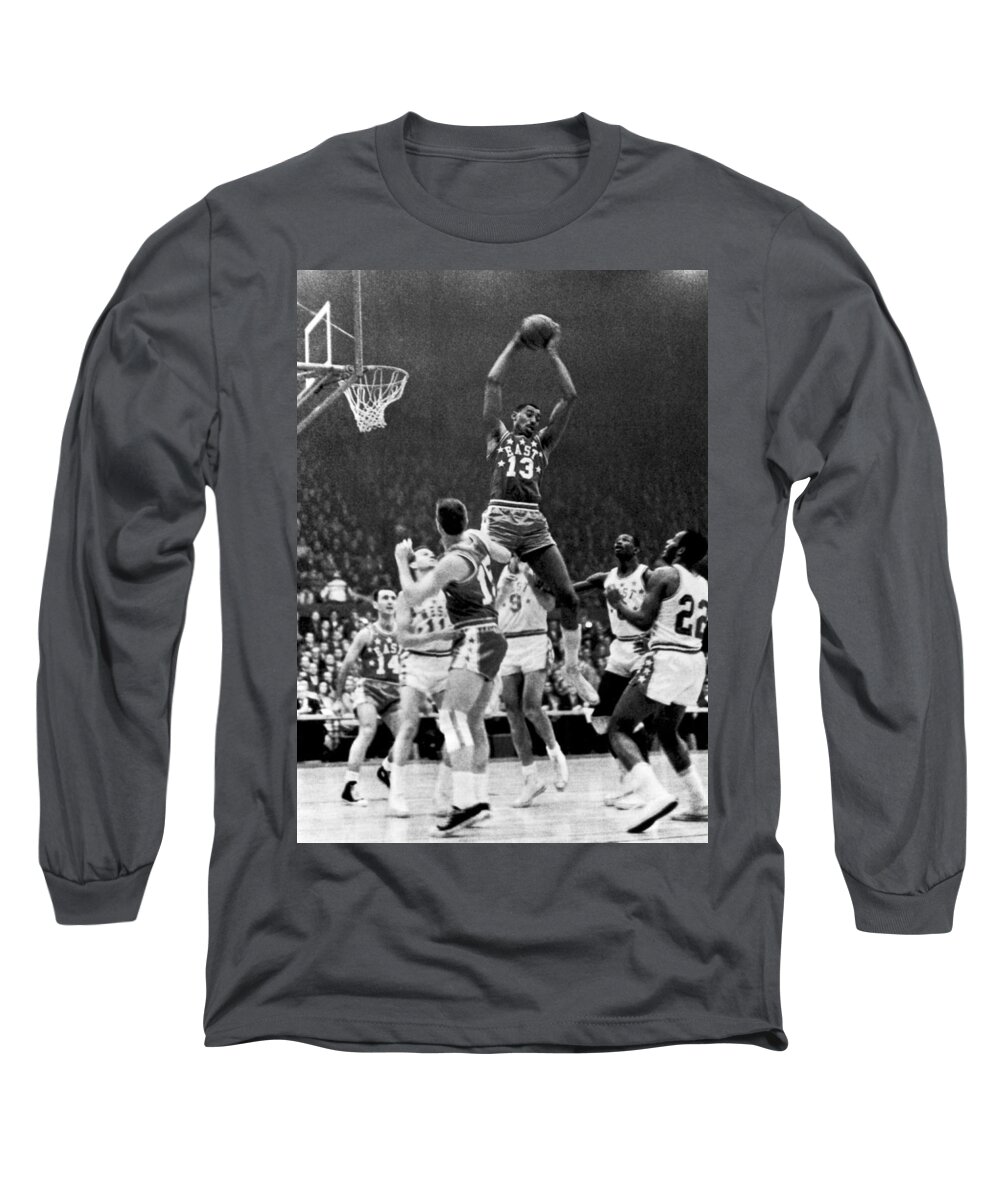 1960s Long Sleeve T-Shirt featuring the photograph 1962 NBA All-Star Game by Underwood Archives